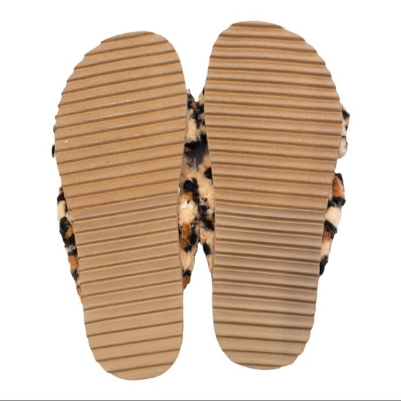 TREASURE & BOND Davina Faux Shearling Slide In Tan Leopard Teddy - Picture 4 of 5